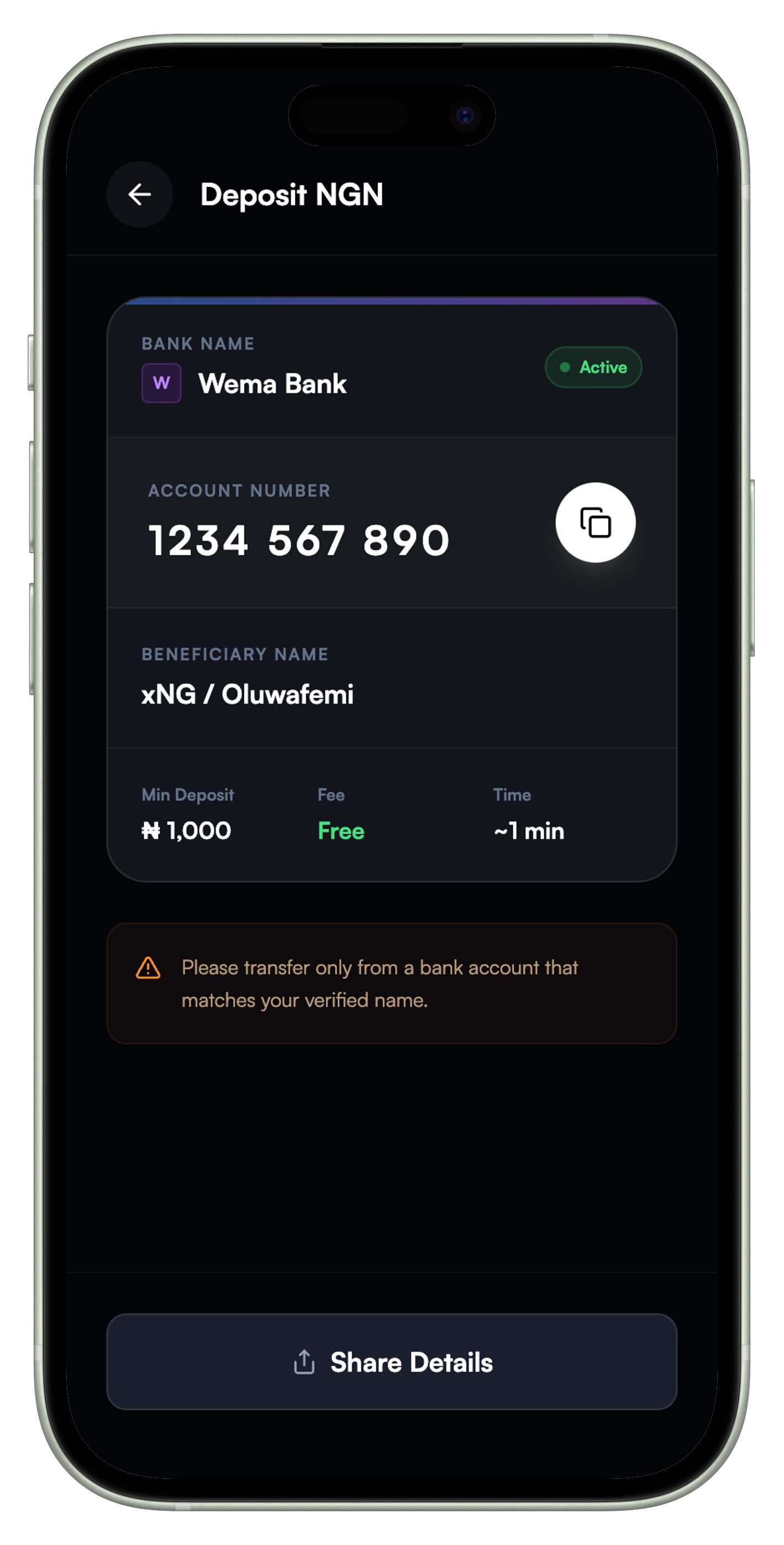 Bank Transfer Deposit